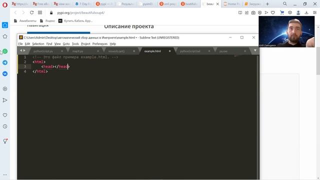 18 Автоматизация сбора данных в Интернет Синтаксический анализ HTML с помощью Beautiful Soup смотреть онлайн