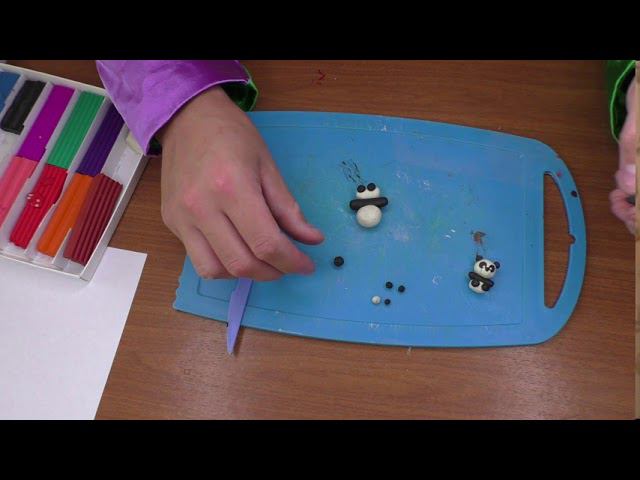 Мастер-класс по лепке милой панды из пластилина. смотреть онлайн