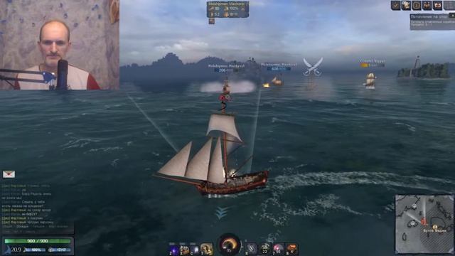 Онлайн-игра про пиратов и парусные корабли "World of Sea Battle" | Стрим смотреть онлайн