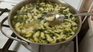 «Жизнь на пенсии»..Приготовила  суп с клёцками.)) Небольшая закупочка..