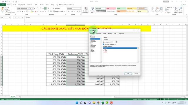 Cách Định Dạng Vnd Trong Excel смотреть онлайн