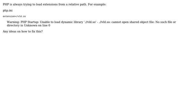 DevOps & SysAdmins: php always trying to load extensions from relative path смотреть онлайн