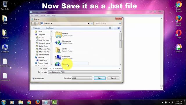 How to make a Tic-Tac-Toe Game in Notepad! смотреть онлайн