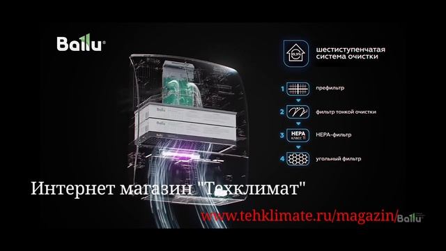 Очиститель воздуха приточный Ballu ONEAIR ASP-200P с нагревательным элементом смотреть онлайн