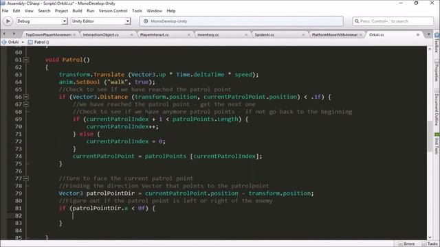 Unity 2D Game Basics - AI - Patrolling in a Platform Game смотреть онлайн