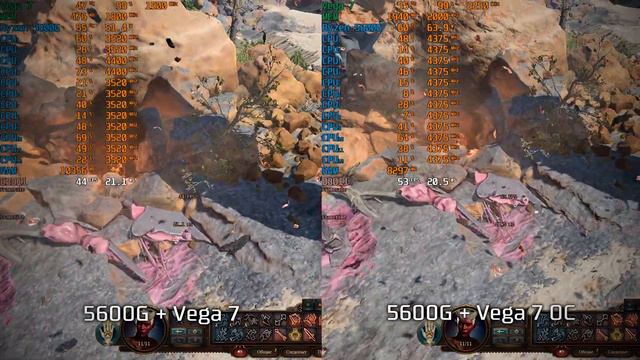 Тест Ryzen 5 5600g + Vega 7 в играх / APU 5600g сток и разгон + сравнение с GTX 1060 3gb смотреть онлайн