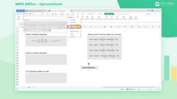 [WPS Academy] 3.1.0 Excel: How to insert equations in WPS Spreadsheet