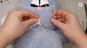 Крепление усов у вязаной игрушки