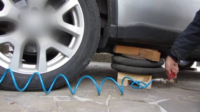 Пневматический домкрат своими руками - быстро поднять машину смотреть онлайн