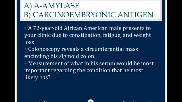 1461: A-Amylase or Carcinoembryonic Antigen смотреть онлайн