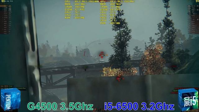 Pentium G4500 Vs I5-6500 | GTX 970 OC | 2560 X 1440 | In 11 Games