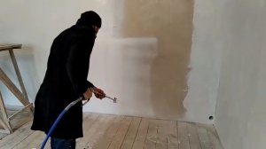 Шпатлевка Старатели , нанесение окрасочным аппаратом HYVST SPT 1080