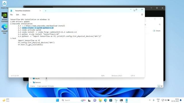 TensorFlow GPU Installation on Windows 11: A Step-by-Step Guide смотреть онлайн