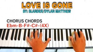 Love is Gone - Slander ft Dylan Matthew- Piano Chords Tutorial