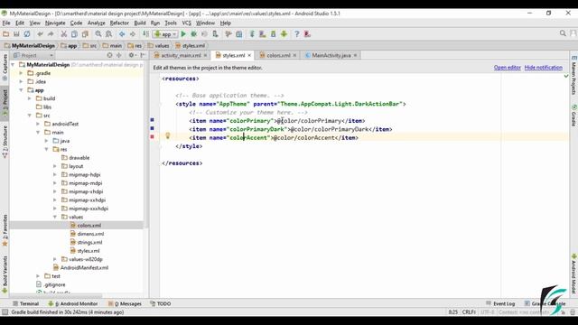 #2.2 Diving into Material Design Themes and Colors in Android смотреть онлайн