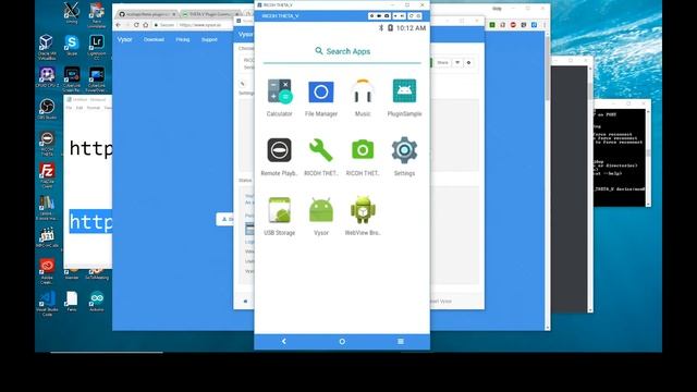 THETA V Plug-in - APK build and Dev Workflow with Vysor смотреть онлайн