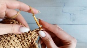 Детская ПАНАМА/ШЛЯПА из рафии крючком Ромашка, часть 3