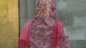 Платок шерстяной с шелковой бахромой "Ясно солнышко", вид 56