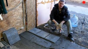 Удобный въезд в гараж своими руками. Укладка тротуарной плитки .