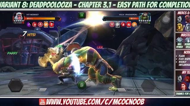 MCOC: Variant 8.3.1 - Easy Path for Completion - She-hulk - Tips/Guides - No Revives смотреть онлайн