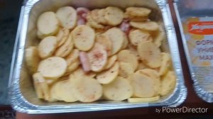 Блюдо в алюминиевой форме.