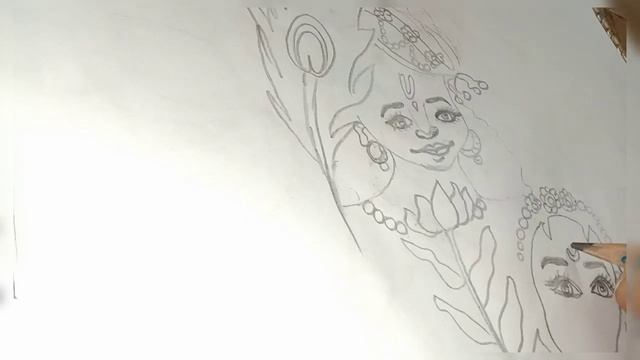 Unique Radha Krishna drawing ❤️ || Radha krishna art #drawing #radhakrishna смотреть онлайн