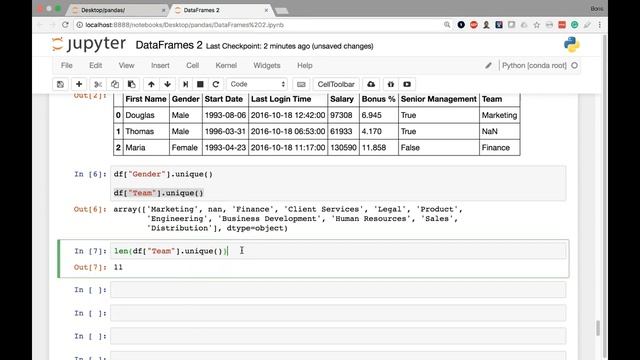 10 DataFrames II The unique and nunique Methods смотреть онлайн