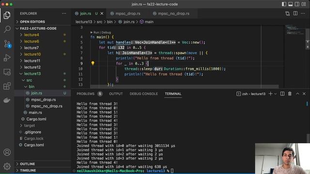 Parallelism & Concurrency in Rust: Threads and Ownership - CS 128 Honors Lecture 13 смотреть онлайн