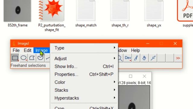 How to find the outline of a shape using software ImageJ смотреть онлайн