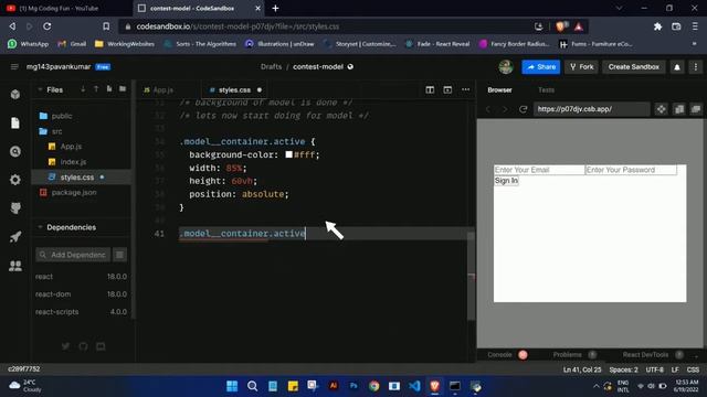 How to create a content model component using React.js | CSS | Mg Coding Fun смотреть онлайн