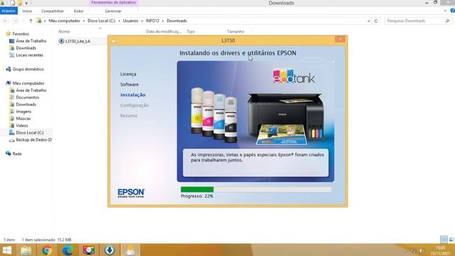 Como baixar os drivers e instalar a impressora multifuncional Epson L3150 смотреть онлайн