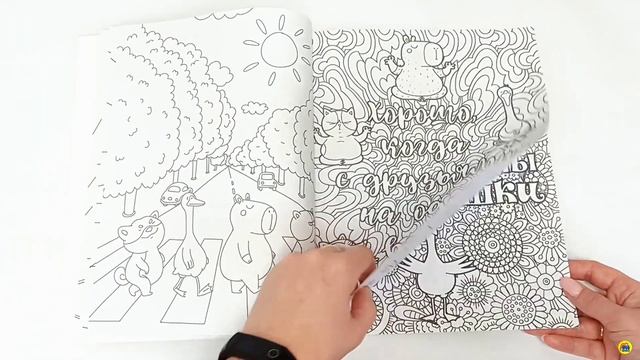 РАСКРАСКА-АНТИСТРЕСС. КАПИБАРА РЕЛАКС