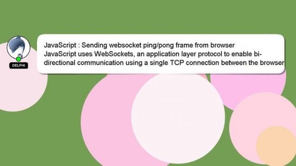 JavaScript : Sending websocket ping/pong frame from browser