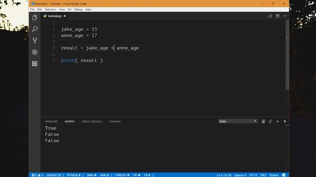 18 - Comparison Operators ( == != less than; greater than ) | Python Tutorials смотреть онлайн