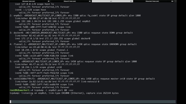 Tcpdump on Kubernetes Networking & Flannel CNI with Vxlan смотреть онлайн