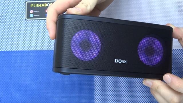 DOSS SoundBox Plus Bluetooth динамик 16Вт с подсветкой сенсорным управлением обзор бюджетной колонк