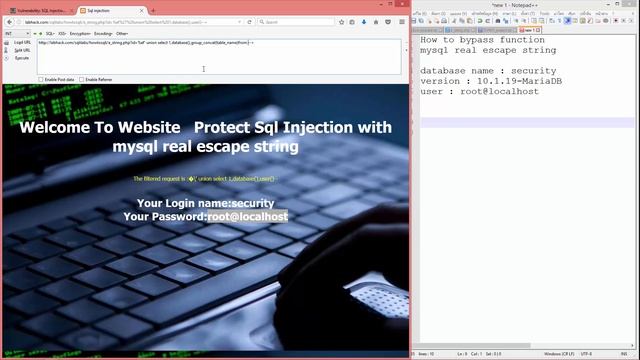 how to bypass mysql real escape string смотреть онлайн