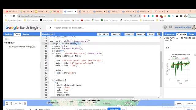 How to remove line-breaks in time series charts & stylize line chart in Google Earth Engine? смотреть онлайн