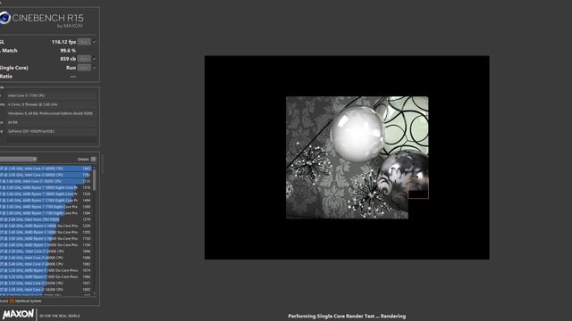 Intel Core i7 7700 & GeForce GTX 1050 Cinebench R15 test смотреть онлайн