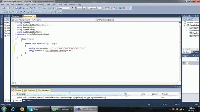 linq to sql tutorial String convert integer and sort using linq basic C# WCF ASP.NET смотреть онлайн