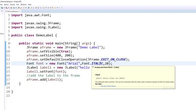 JLabel Example Java | Java Programming Tutorial 2020 смотреть онлайн