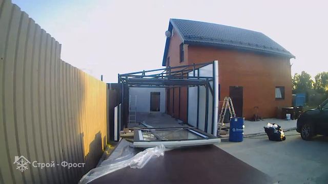 Строительство гаража из сэндвич-панелей | #timelapse 11 смотреть онлайн