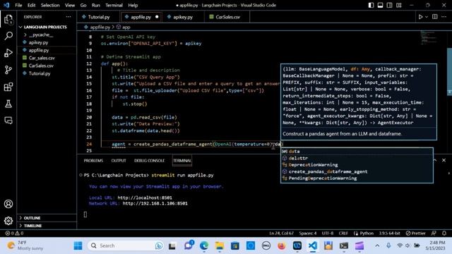 Analyze Any CSV File Using Langchain and OpenAI | Streamlit App #langchain #chatgpt #beginners смотреть онлайн