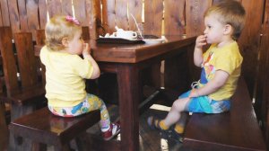 ✿ VLOG Киев children's lunch Пузата Хата кушаем перед Shopping