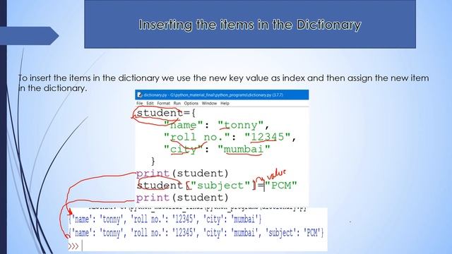 How to insert the items in the dictionary?|How to add key,value pair to dictionary? смотреть онлайн