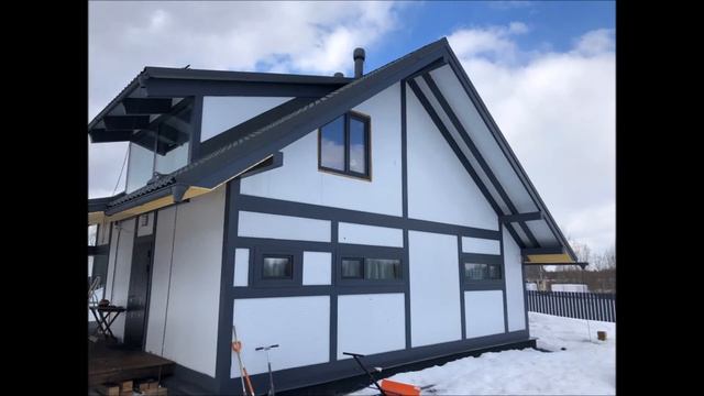 Дом в стиле фахверк S 105 м2, КП "Пять холмов" смотреть онлайн