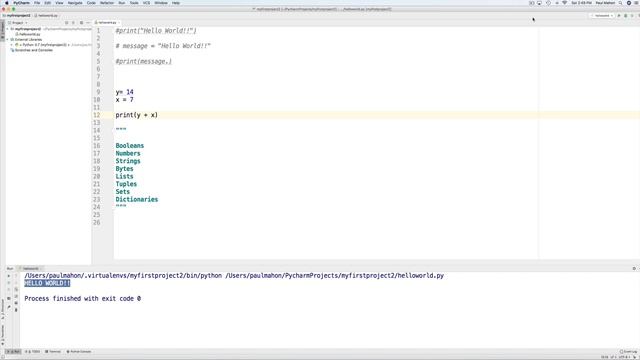 (Vidéo à la retraite) Leçon en français Python 3 - Types de données et variables смотреть онлайн