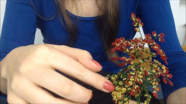ОСЕННЕ ДЕРЕВО ИЗ БИСЕРА. Autumn tree out of BEADS. БИСЕРОПЛЕТЕНИЕ для НАЧИНАЮЩИХ смотреть онлайн