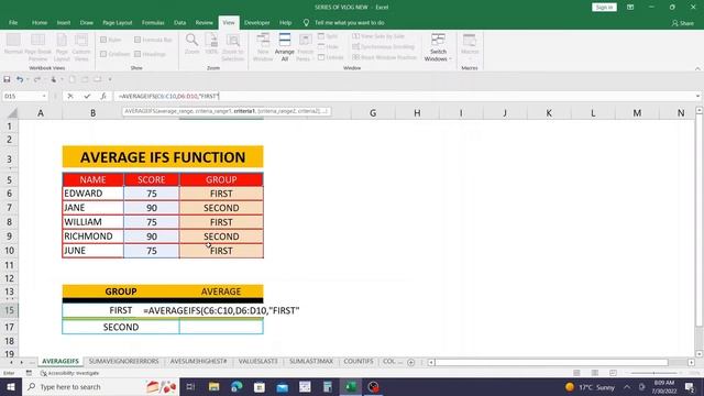 AVERAGEIFS FUNCTION IN MICROSOFT EXCEL 2019 смотреть онлайн