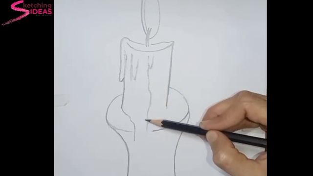 easy draw candle sketch by sketchingideas3358 step by step #drawing #pencilsketch #drawingforkids смотреть онлайн